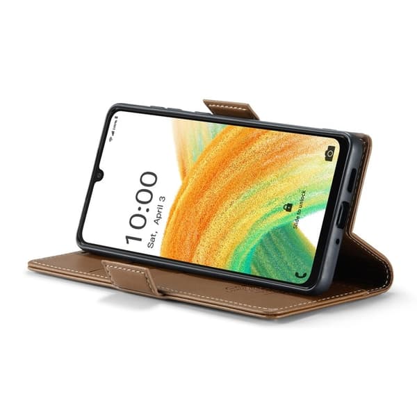 CASEME Plånboksfodral Konstläder för Samsung Galaxy A33 5G - Brun