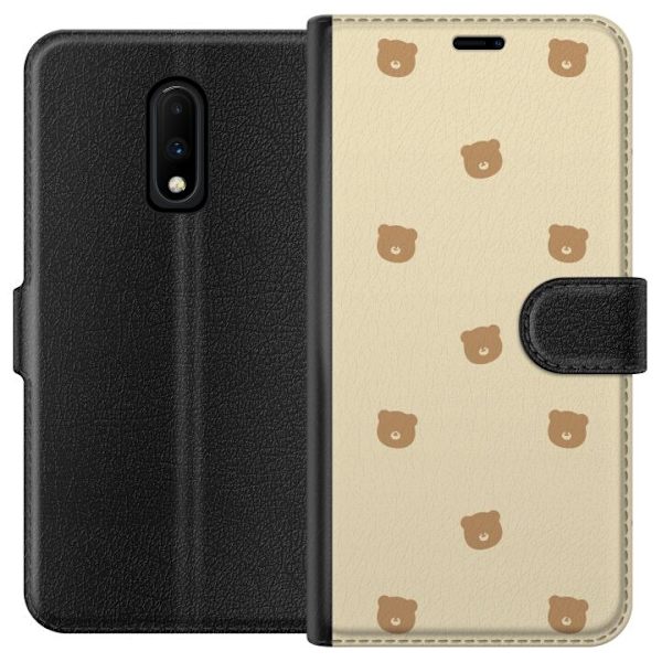 Plånboksfodral till OnePlus 7 med Björnmönster