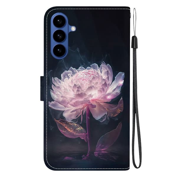 Plånboksfodral för Samsung Galaxy S26 Plus Anti-Drop Konstläder - Lila Peony