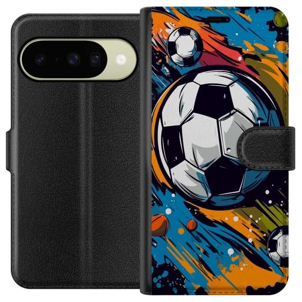 Plånboksfodral till Google Pixel 10 med Fotbollar