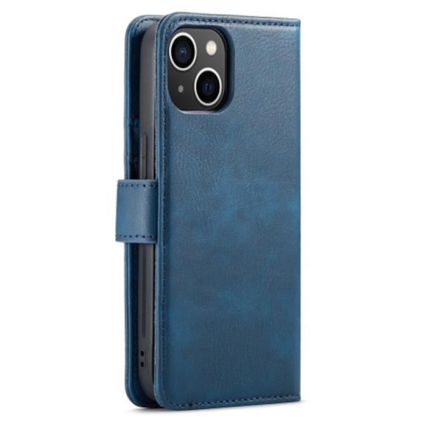 DG.MING iPhone 14 Plus Plånboksfodral Split Detachable Flip - Blå Blå
