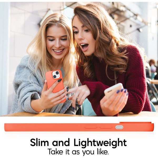 iPhone 14 Plus Cover Magsafe Silicone Ultra Slim - Orange