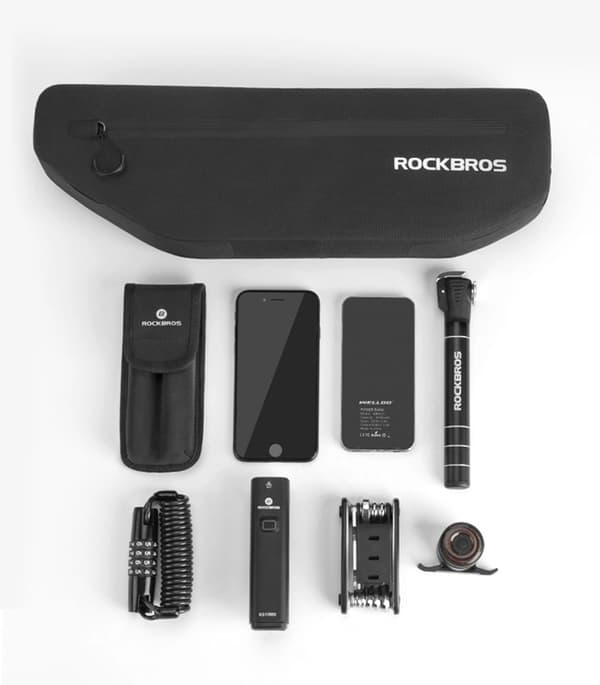 Rockbros Cykeltaske Med Velcro AS-043 - Sort Svart