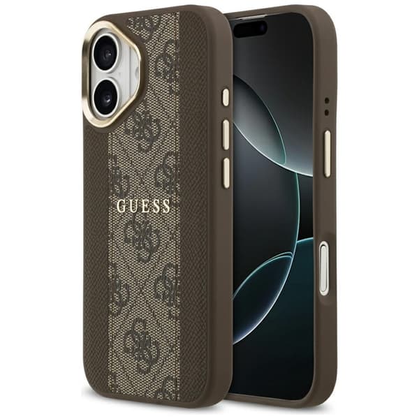 Guess Mobilskal till iPhone 17 Magsafe Stripe - Brun Brun