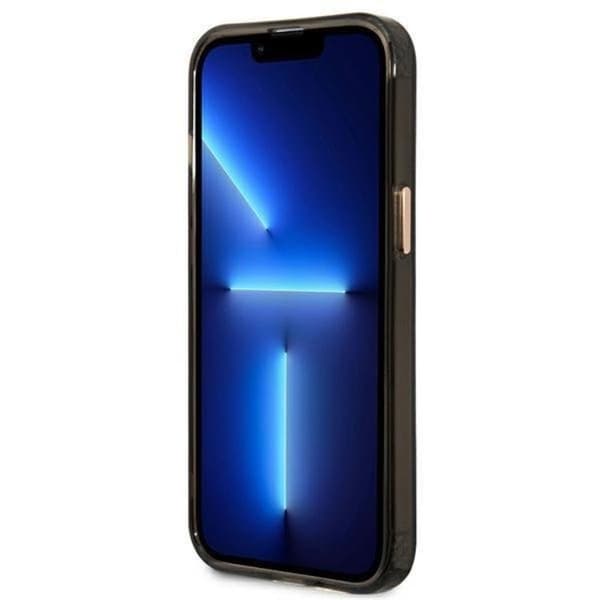 GUESS iPhone 13 Pro Max Skal MagSafe Guld Outline Translucent - Black