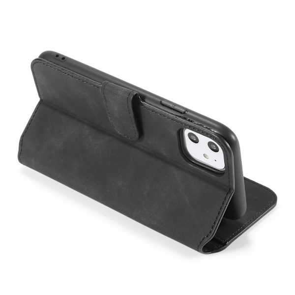 DG.MING Retro Konstläder Plånboksfodral iPhone 11 - Svart