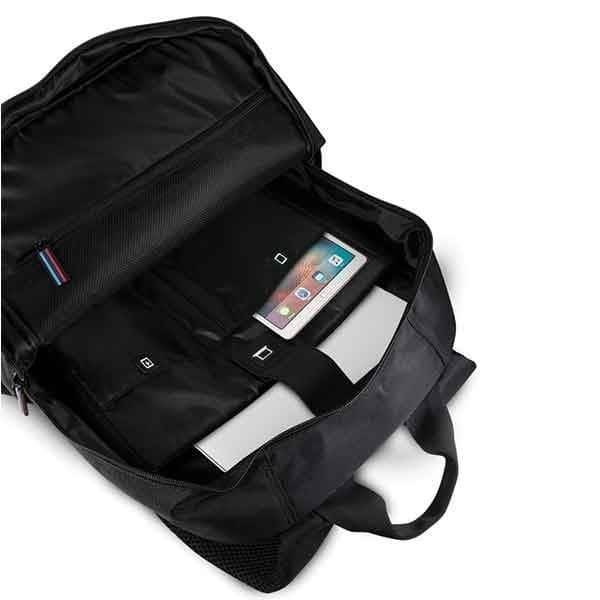 BMW Plecak Carbon Navy Stripe Reppu 16\" - Musta Black