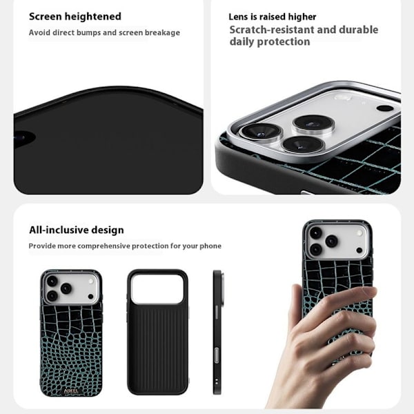 ABEEL iPhone Air Plånboksfodral MagSafe Äkta Läder Grön