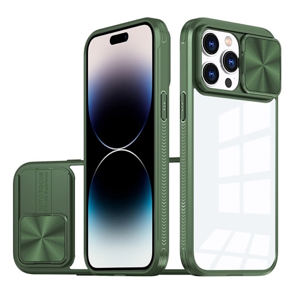 iPhone 14 Plus Skal Camera Slider - Grön Grön