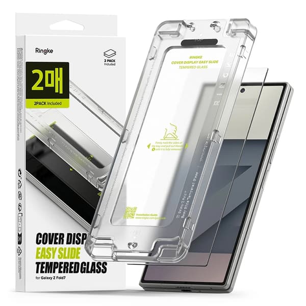 [2-Pack] Ringke Galaxy Z Fold 7 Härdat Glas Skärmskydd - Clear Transparent