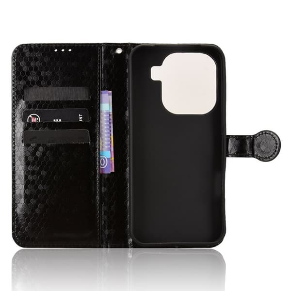 Oppo Find X9 Pro 5G Plånboksfodral Konstläder Dot Mönster - Svart