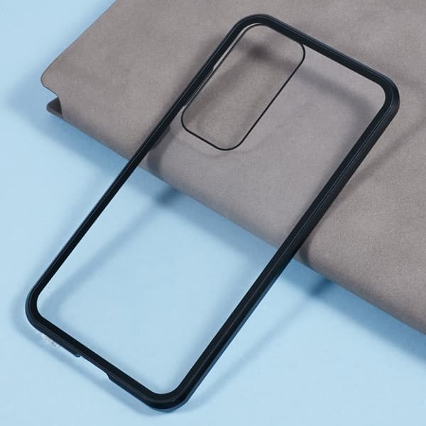 Mobilskal för Samsung Galaxy S26 Plus Dubbel-Sidigt Härdat Glas - Svart