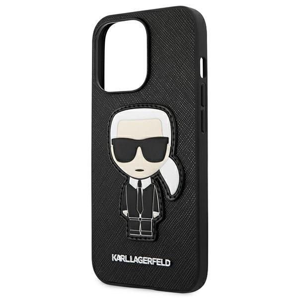 Karl Lagerfeld Saffiano Ikonik Karl`s Patch Skal iPhone 13 Pro / Svart