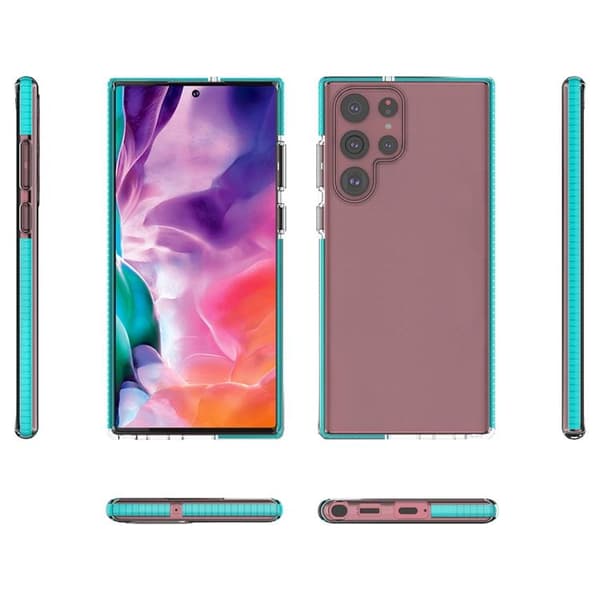 Galaxy S22 Ultra Skal Spring Gel - Tummansininen Blå