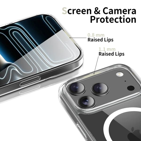 Tech-Protect Mobilskal till iPhone 17 Pro Max Magsafe Flexair Hybrid - Clear Transparent