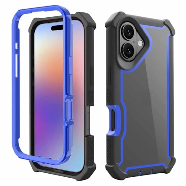 Mobilskal till iPhone 17 TPU + PC Shockproof - Svart/Blå Blå