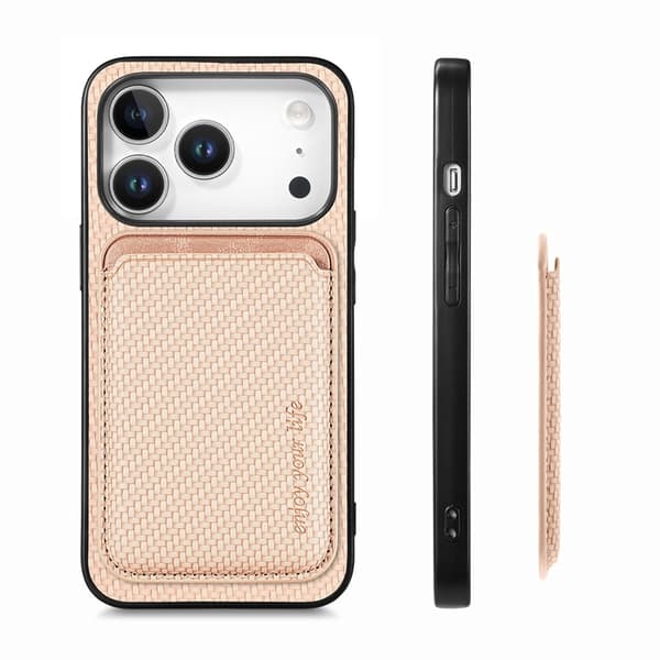 Mobilskal till iPhone 17 Pro Max Detachable Korthållare - Khaki Beige