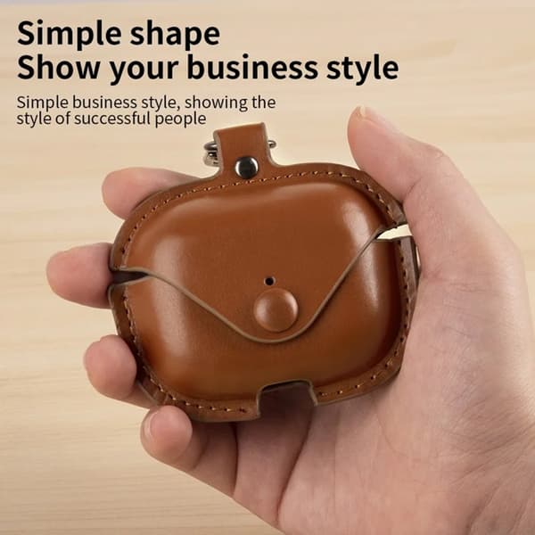 Mobilskal till Airpods Pro 3 Business Läder + PC - Brun Brun