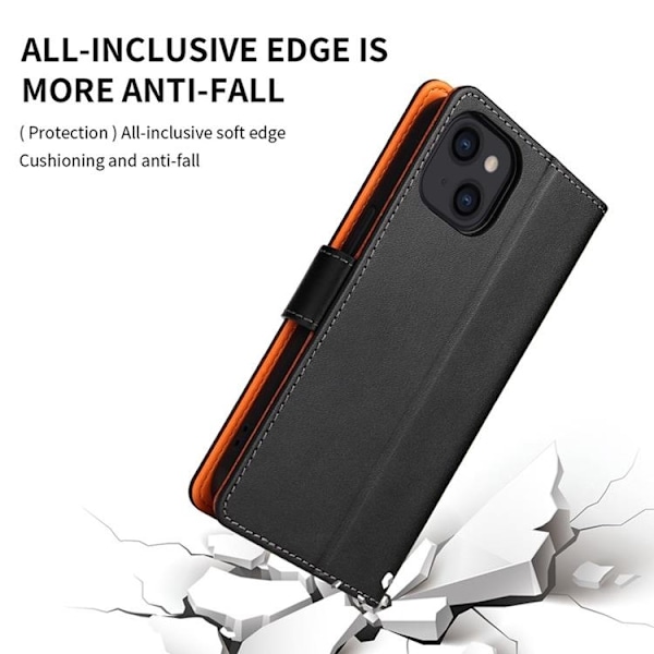 iPhone 14 Pro Plånboksfodral Dual Flip - Blå