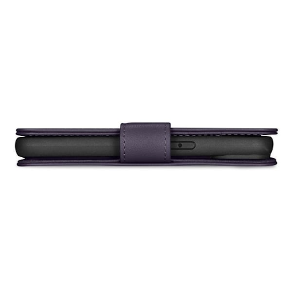 iCarer iPhone 14 Pro Plånboksfodral 2in1 Äkta Läder - Mörklila