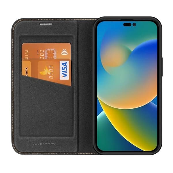 Dux Ducis iPhone 14 Pro Plånboksfodral Skin X2 - Svart Black