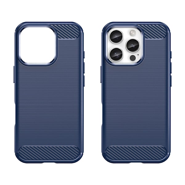 Mobilskal till iPhone 16 Pro Max Silikon Carbon - Blå Blå