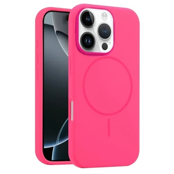 Mobilskal till iPhone 12 Pro Max MagSafe Silikon Anti Drop - Rosa Rosa