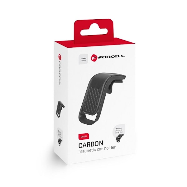 Forcell Magnetisk Mobilhållare B060 För Luftventil F-Grip - Svart Svart