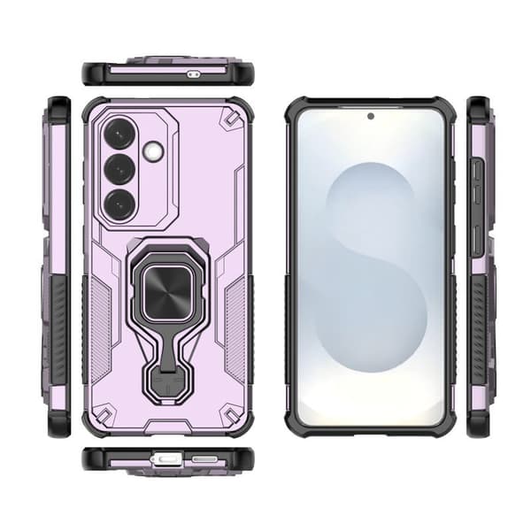 WANLONFENG Mobilskal för Samsung Galaxy S26 Plus Kickstand PC + TPU - Lila
