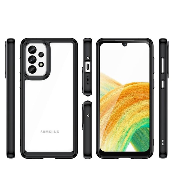Galaxy A33 5G Cover Outer Space joustava - musta