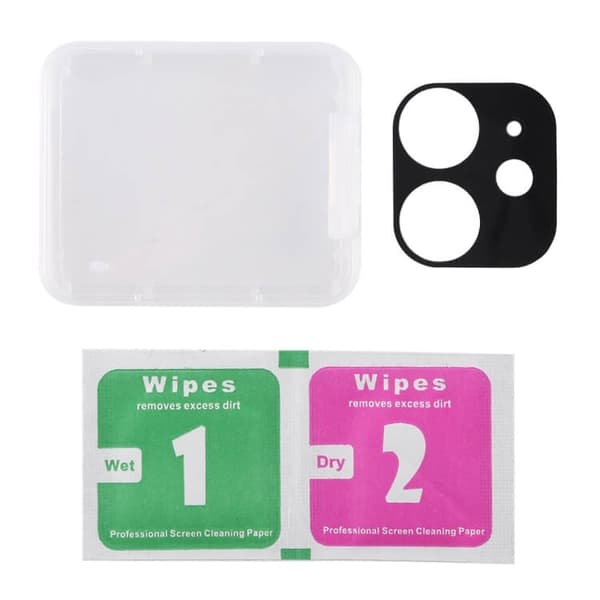 iPhone 11 beskyttelsesfilm til bagkamera linse - sort Black