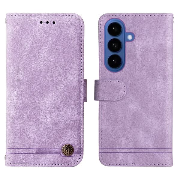 Plånboksfodral för Samsung Galaxy S26 Plus Konstläder Stativ - Lila