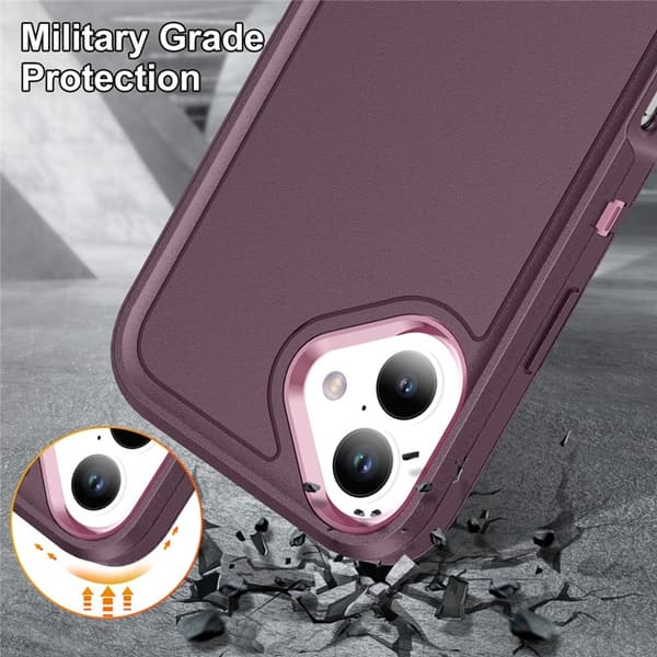 Mobilskal till iPhone 17 Kickstand Silikon - Lila/Rosa Lila