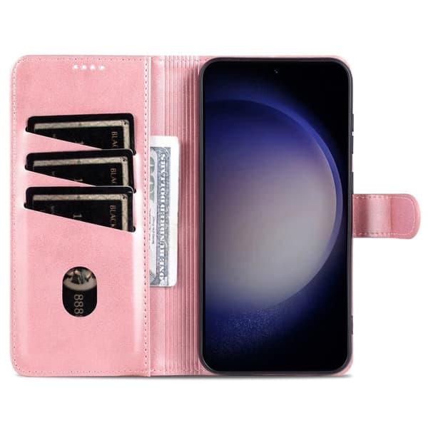 AZNS Samsung Galaxy S23 FE Plånboksfodral Slim Konstläder - Roséguld
