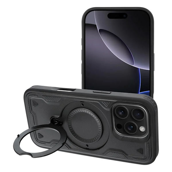Telefontaske til iPhone 16 Plus Frost Armor - Sort Black