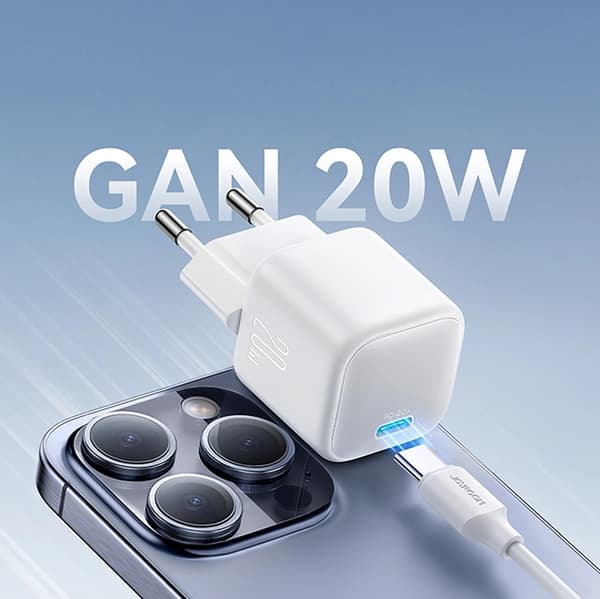 Joyroom Hurtigoplader 20W GaN PD - Hvid Vit