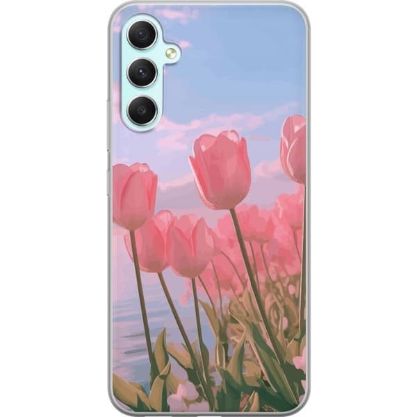 Mobilskal till Samsung Galaxy A34 med Rosa Tulpaner