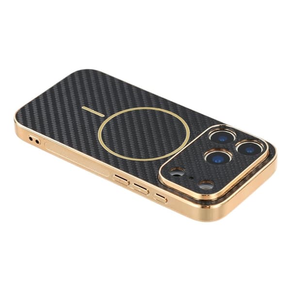 Mobilskal till iPhone 17 Pro Max MagSafe Carbon Fiber Electroplated Svart