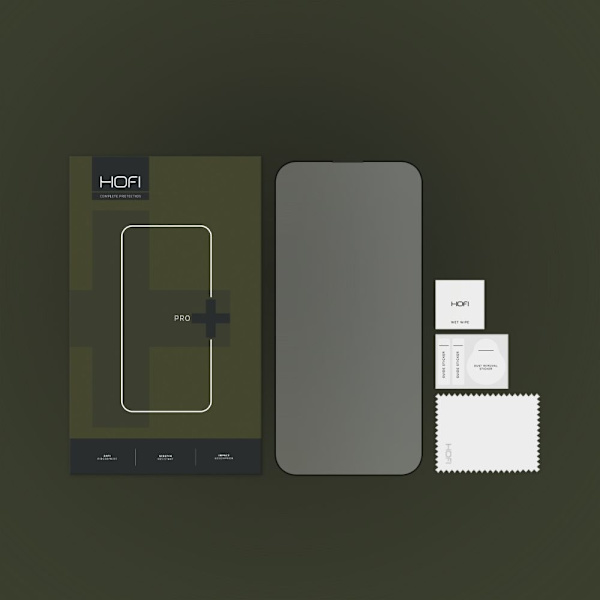 Hofi iPhone 15 Pro Härdat Glas Skärmskydd - Svart Svart