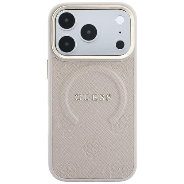 Guess Mobilskal För iPhone 18 Pro Magsafe Saffiano Peony - Rosa