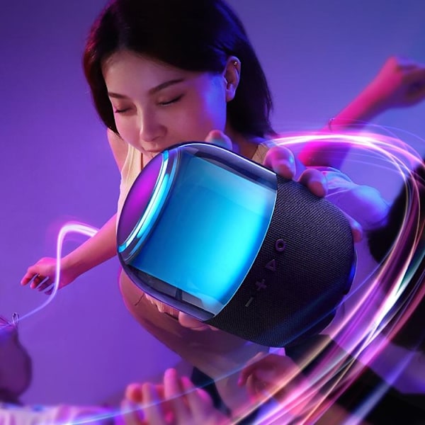 Joyroom Bluetooth 5.3 Trådlös RGB Högtalare - Svart Svart