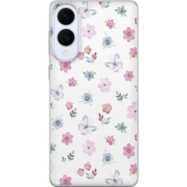 Mobilcover til Samsung Galaxy S25 Edge med blomster og sommerfugle