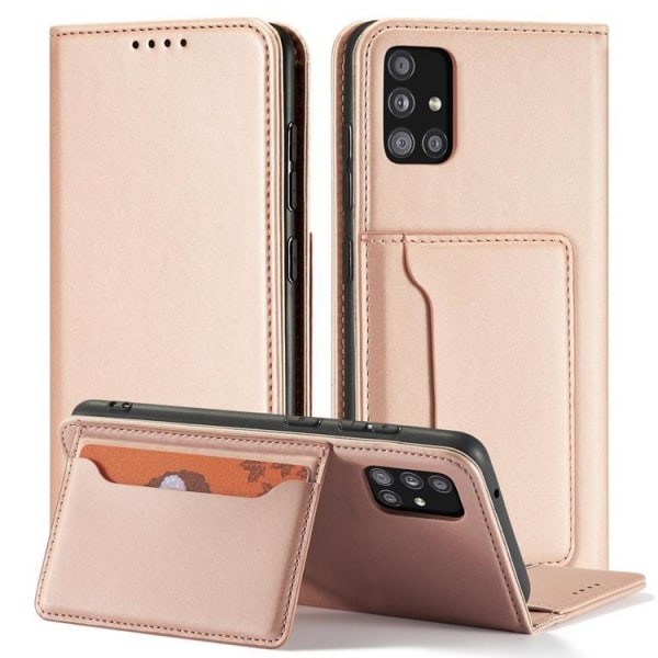 Galaxy A53 5G Wallet Case Magneettijalusta - vaaleanpunainen