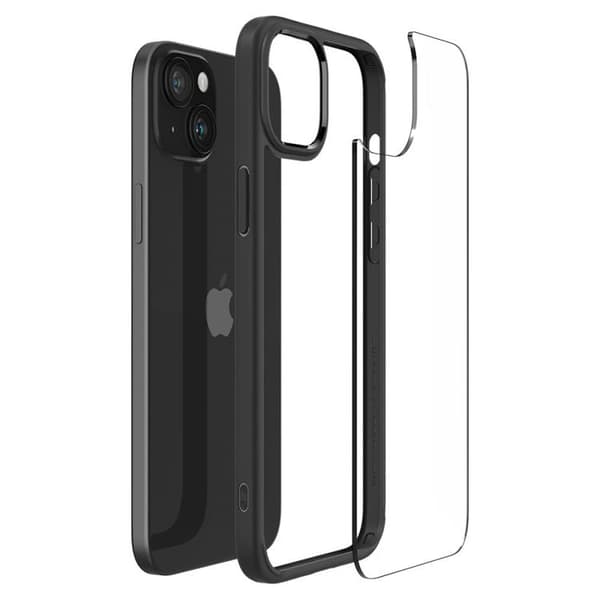 Spigen Telefontaske til iPhone 15 Plus Ultra Hybrid - Mat Sort Svart