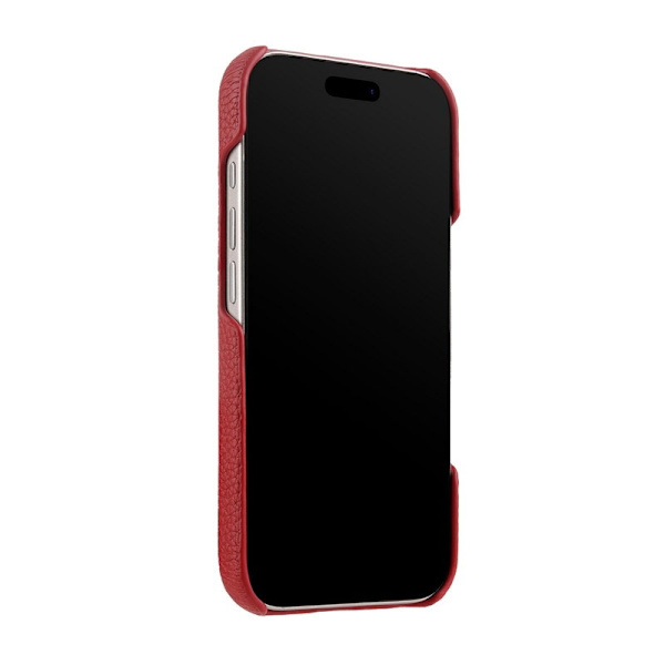 MELKCO Mobilskal till iPhone 17 Pro Max Äkta Läder PC Röd