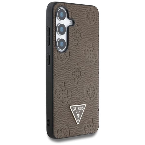Guess Mobilskal till Galaxy S25 MagSafe Grained Hot Stamp Peony - Brun Brun