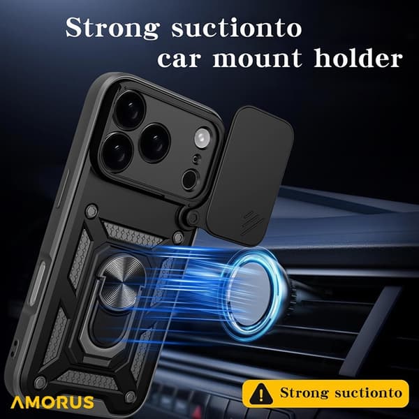 AMORUS Mobilskal till iPhone 17 Pro Max Kameralinsreglage - Silver Silver