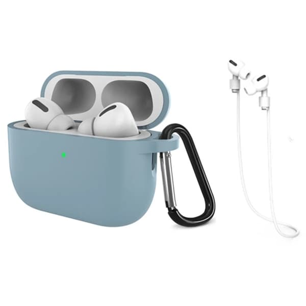Mobilskal till Airpods Pro 3 Silikon med Anti-förlorad Rem Blå