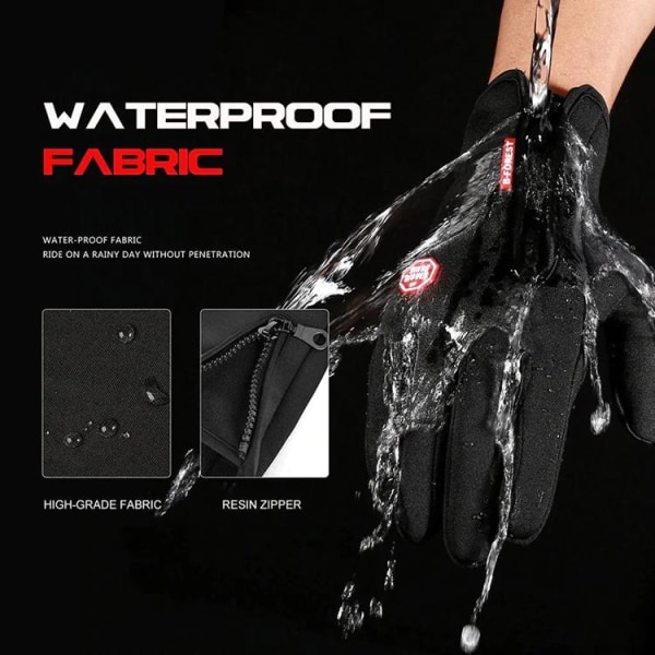 Vattenavvisande touchvantar / handskar - XL - Svart Svart