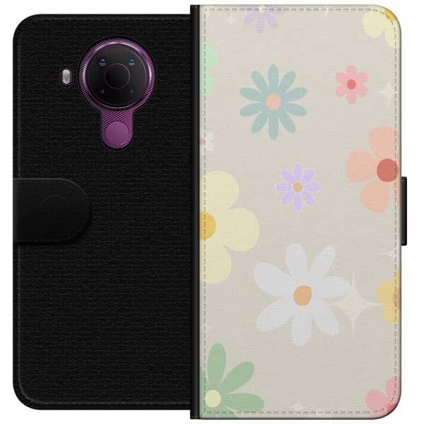 Pungcover til Nokia 5.4 med falmende blomster